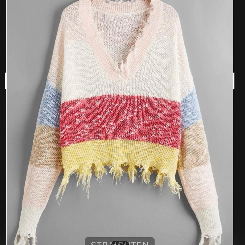 Women’s size 2x brand new distressed sweater